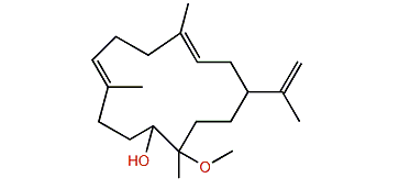 (E,E)-11-Hydroxy-12-methoxy-1-isopropenyl-4,8,12-trimethylcyclotetradeca-3,7-diene