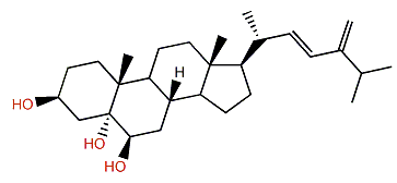 (22E)-24-Methylenecholest-22-en-3b,5a,6b-triol