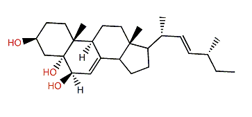 (22E,24S)-24-Methylcholesta-7,22-dien-3b,5a,6b-triol