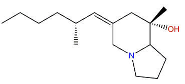 (8S,Z)-8-Methyl-6-((R)-2-methylhexylidene)-octahydroindolizin-8-ol