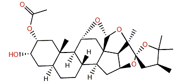 (22S)-2a-Acetoxy-3a-hydroxy-24-methyl-11b,18-18,20b-22,25-triepoxy-5a-furostane