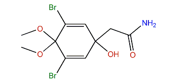 3,5-Dibromo-1-hydroxy-4,4-dimethoxy-2,5-cyclo-hexadiene-1-acetamide