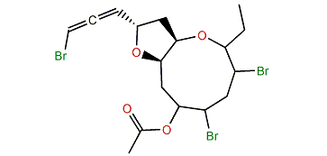 9-Acetoxy-1,10,12-tribromo-4,7-6,13-bisepoxy-1,2-pentadecadiene
