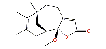 4,5,6,9,10,10a-Hexahydro-10a-methoxy-6,7,8-trimethyl-6,10-methano-2H-cyclonona[b]furan-2-one