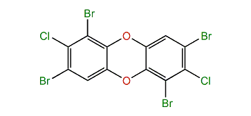 1,3,6,8-Tetrabromo-2,7-dichlorodibenzo-p-dioxin