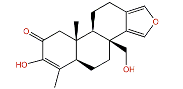 18-Nor-3,17-dihydroxyspongia-3,13(16),14-trien-2-one