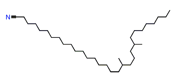 18,22-Dimethyltriacontyl cyanide