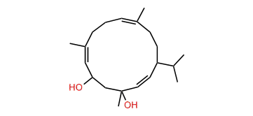 12-Isopropyl-1,5,9-trimethyl-4,8,13-cyclotetradecatriene-1,3-diol