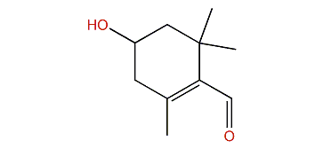 4-Hydroxy-2,6,6-trimethyl-1-cyclohexenecarbaldehyde