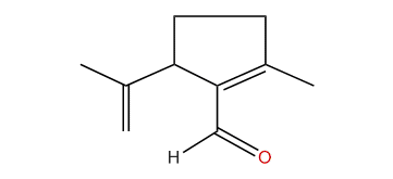 5-Isopropenyl-2-methyl-1-cyclopentene-1-carbaldehyde