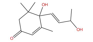 (E)-4-Hydroxy-4-(3-hydroxybut-1-enyl)-3,5,5-trimethyl-2-cyclohexenone