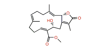 Methyl (1Z,2S,3E,7E,11Z,13R)-2,16-Epoxy-13-hydrox-16-oxocembra-1(15),3,7,11-tetraen-20-oate