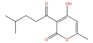 4-Hydroxy-6-methyl-3-(4-methyl-1-oxopentyl)-2H-pyran-2-one