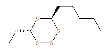 trans-4-Ethyl-6-pentyl-1,2,3,5-tetrathiane